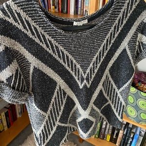 Geometric Crop Sweater